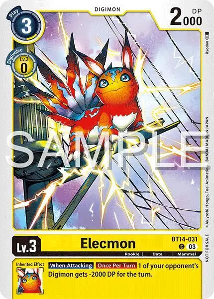 Elecmon (BT14-031) (Time Stranger Demo Deck) card art