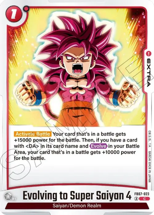 Evolving to Super Saiyan 4 card art