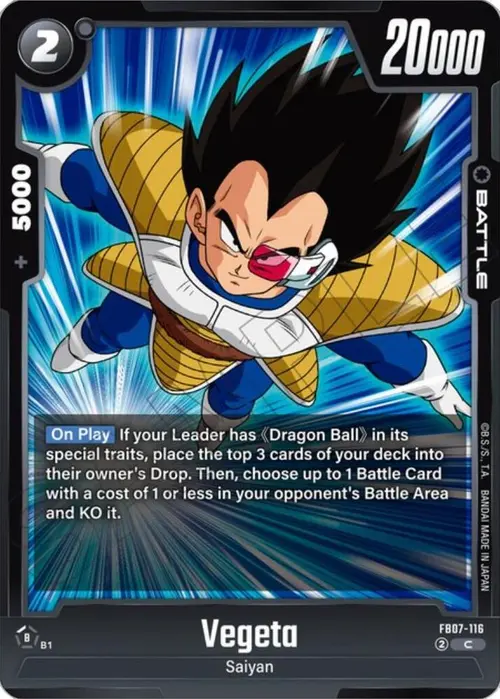Vegeta card art
