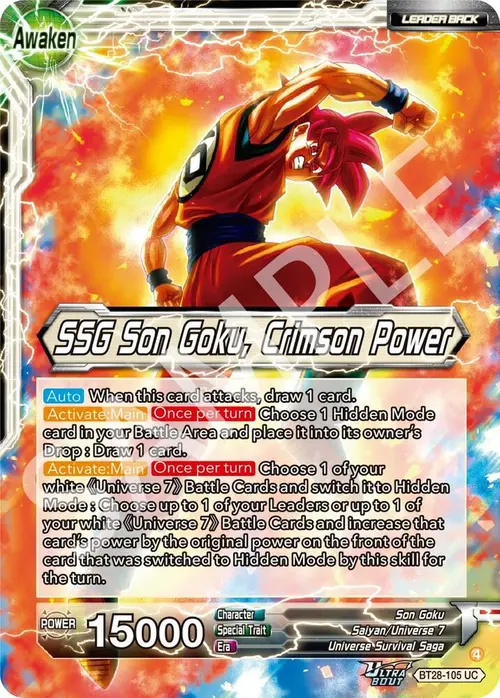 Son Goku // SSG Son Goku, Crimson Power card art