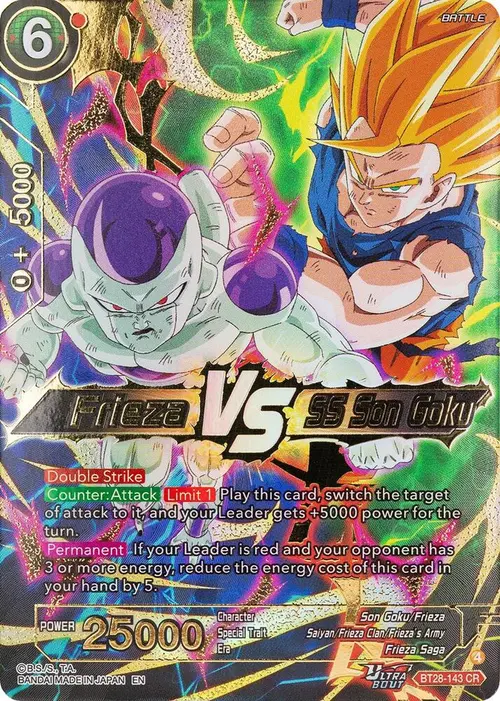 Frieza VS SS Son Goku card art