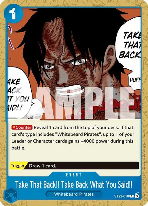 Take That Back!! Take Back What You Said!! card art