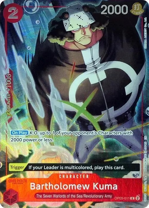 Bartholomew Kuma (Seven Warlords of the Sea Binder Set) card art