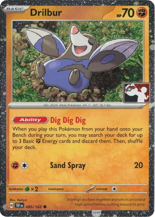 Drilbur - 085/162 (Cosmos Holo) card art