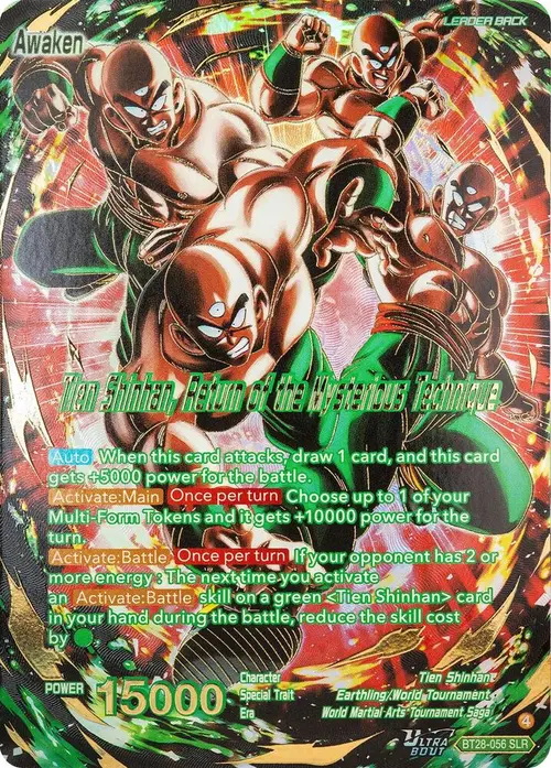 Tien Shinhan // Tien Shinhan, Return of the Mysterious Technique (SLR) card art