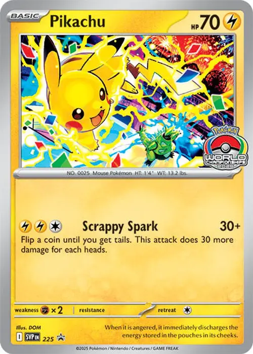 Pikachu - 225 (World Championship 2025) card art