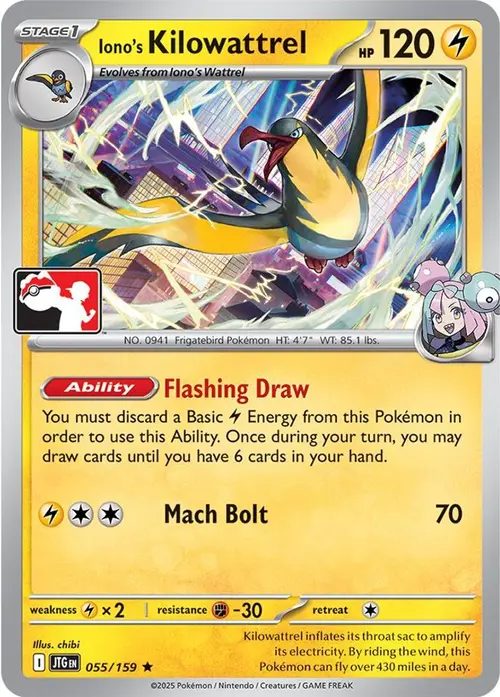 Iono's Kilowattrel - 055/159 card art