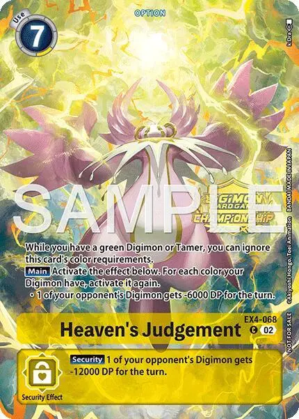 Heaven's Judgement (Championship 25-26 Tamers Pack Season 1) card art