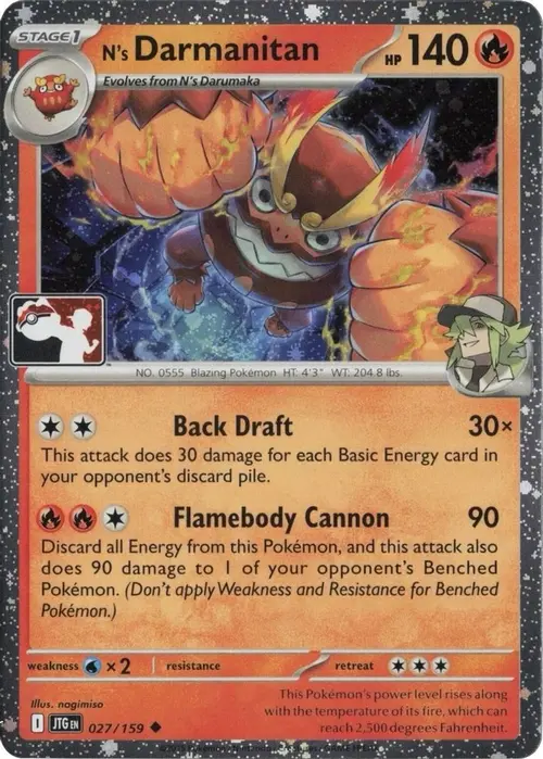 N's Darmanitan - 027/159 (Cosmos Holo) card art