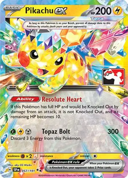Pikachu ex - 057/191 card art
