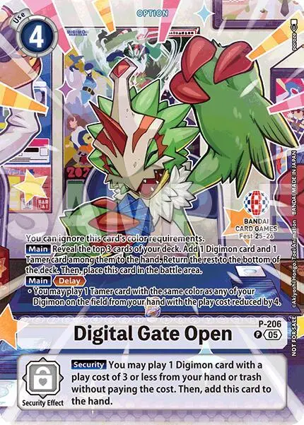 Digital Gate Open - P-206 (BANDAI Card Games Fest 25-26) card art