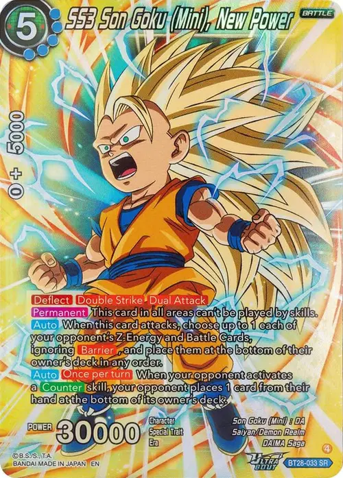 SS3 Son Goku (Mini), New Power card art