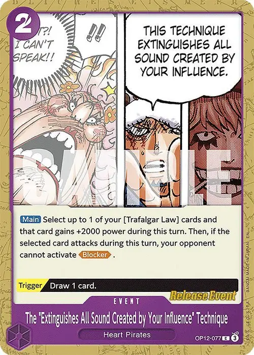 The "Extinguishes All Sound Created by Your Influence" Technique card art