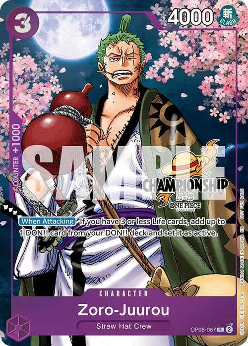 Zoro-Juurou (CS 25-26 Event Pack Finalist Ver.) card art