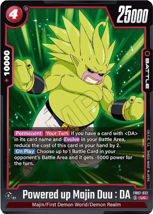 Powered up Majin Duu : DA card art