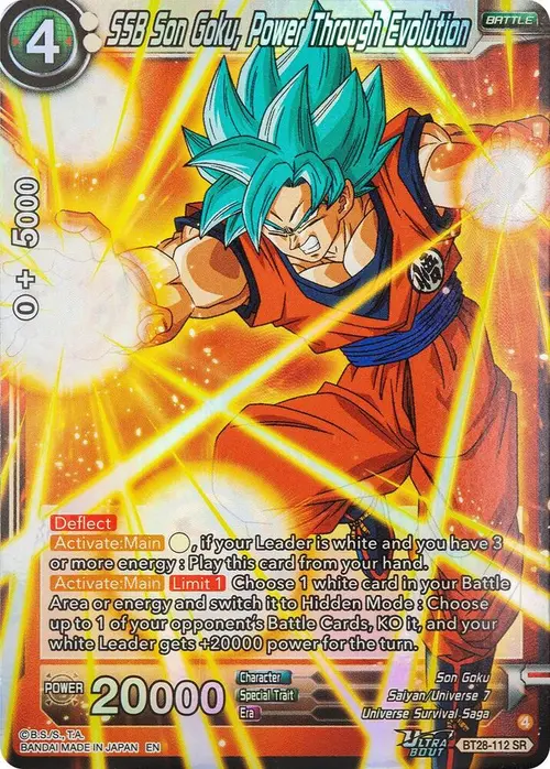 SSB Son Goku, Power Through Evolution card art