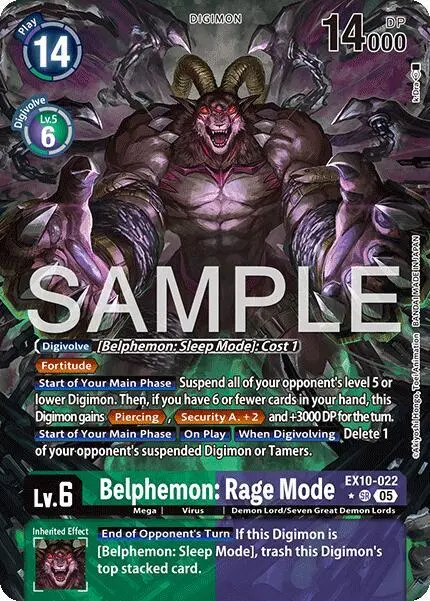 Belphemon: Rage Mode (Alternate Art) card art