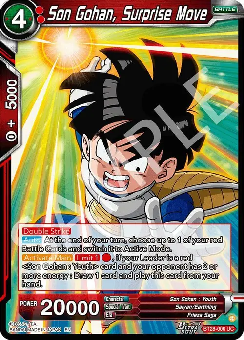 Son Gohan, Surprise Move card art