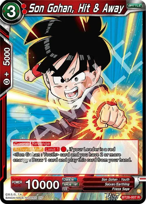 Son Gohan, Hit & Away card art