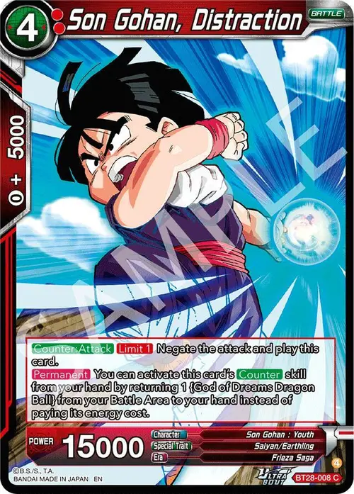 Son Gohan, Distraction card art