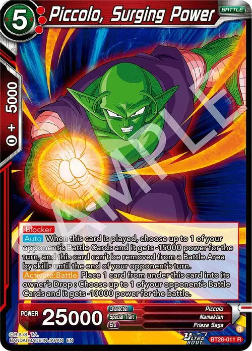 Piccolo, Surging Power card art