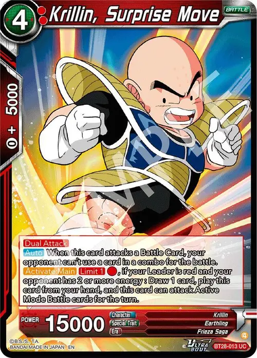Krillin, Surprise Move card art