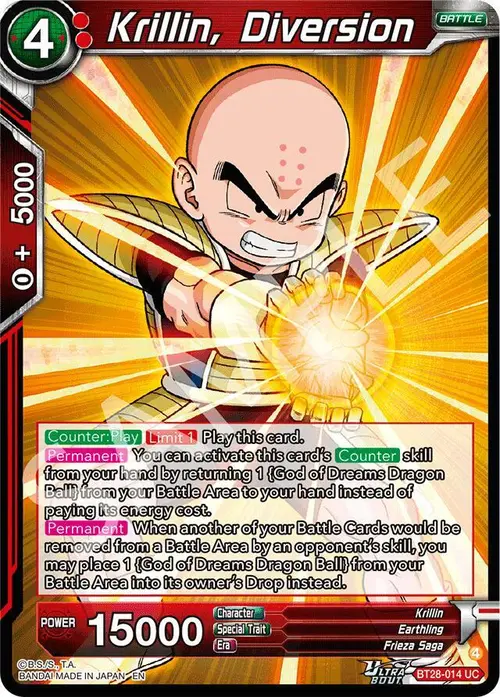 Krillin, Diversion card art