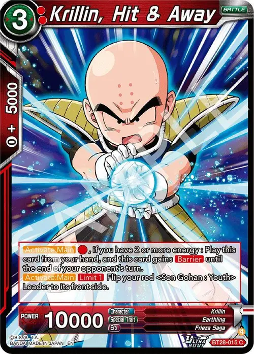 Krillin, Hit & Away card art