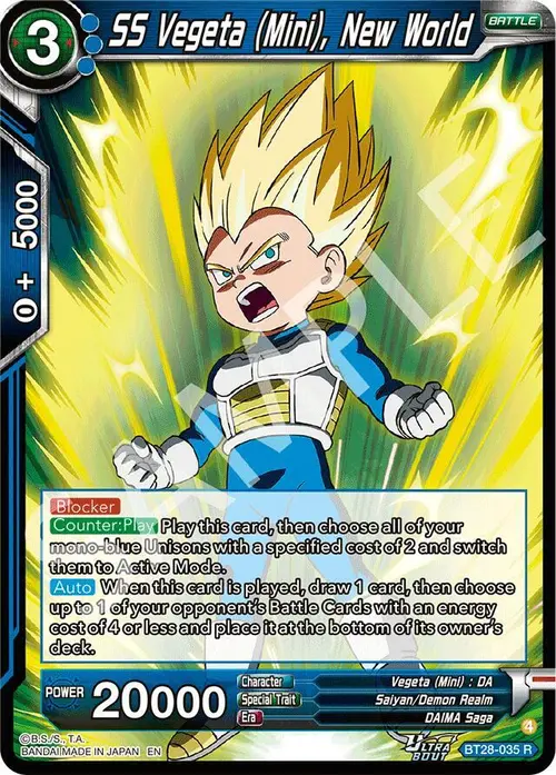 SS Vegeta (Mini), New World card art