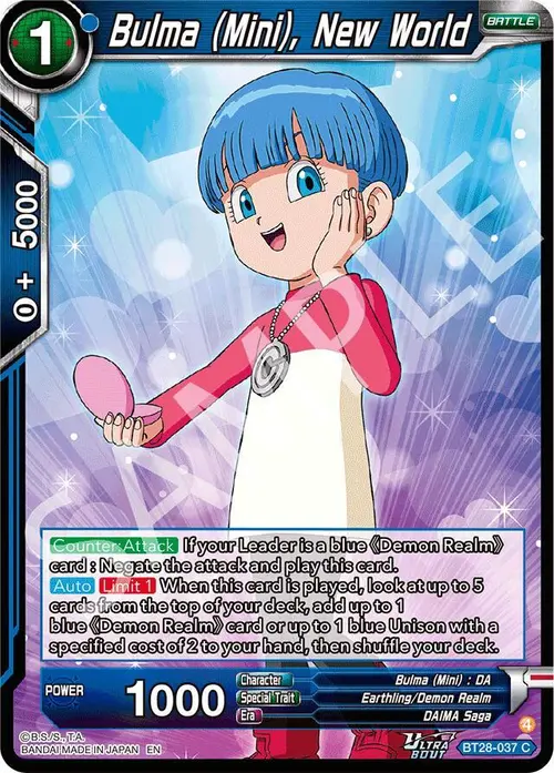 Bulma (Mini), New World card art