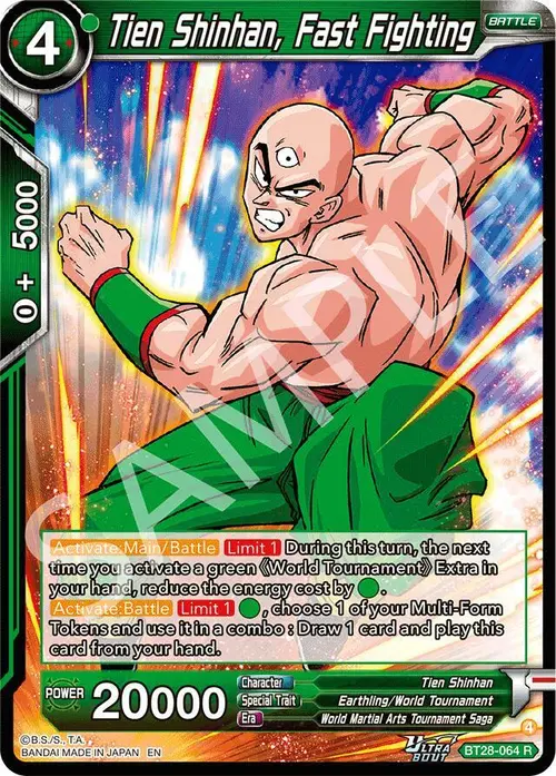Tien Shinhan, Fast Fighting card art