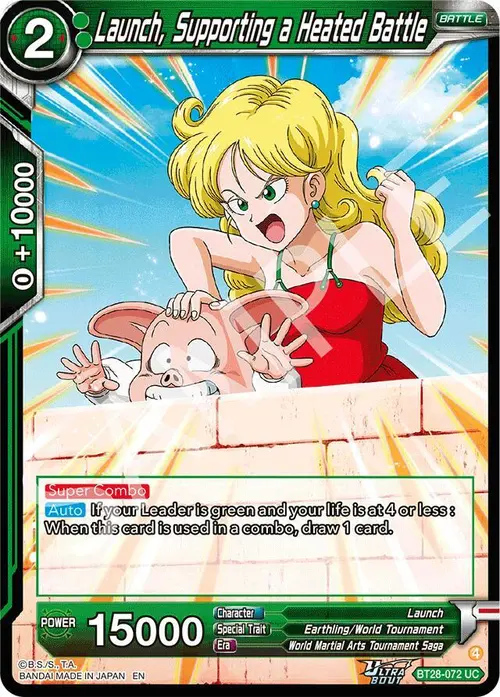 Launch, Supporting a Heated Battle card art