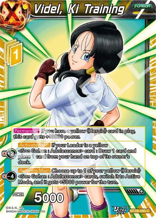 Videl, Ki Training card art