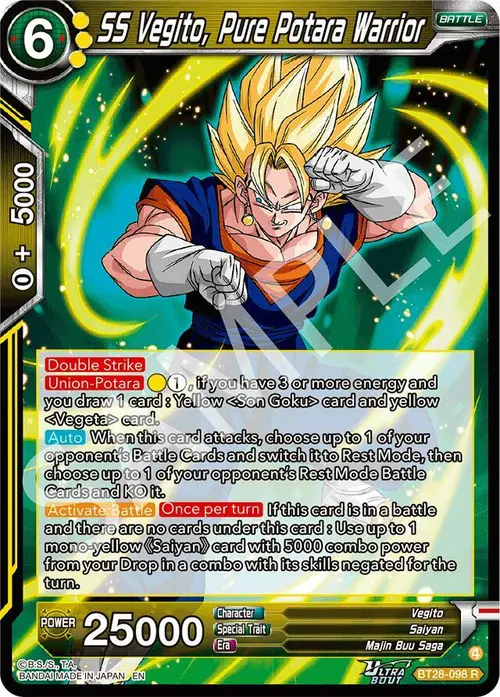 SS Vegito, Pure Potara Warrior card art