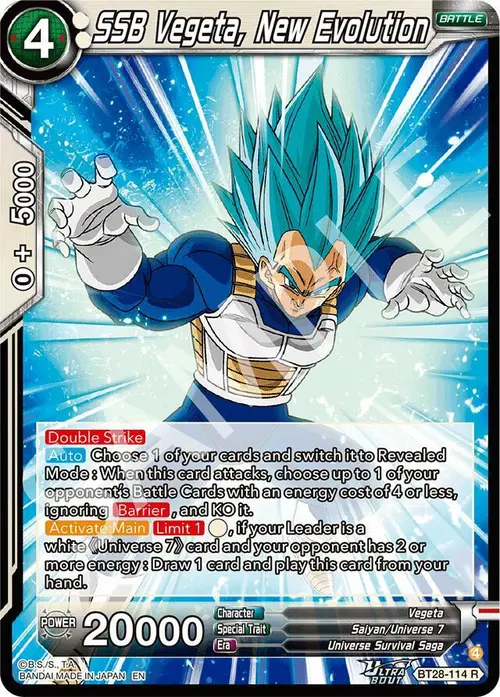 SSB Vegeta, New Evolution card art