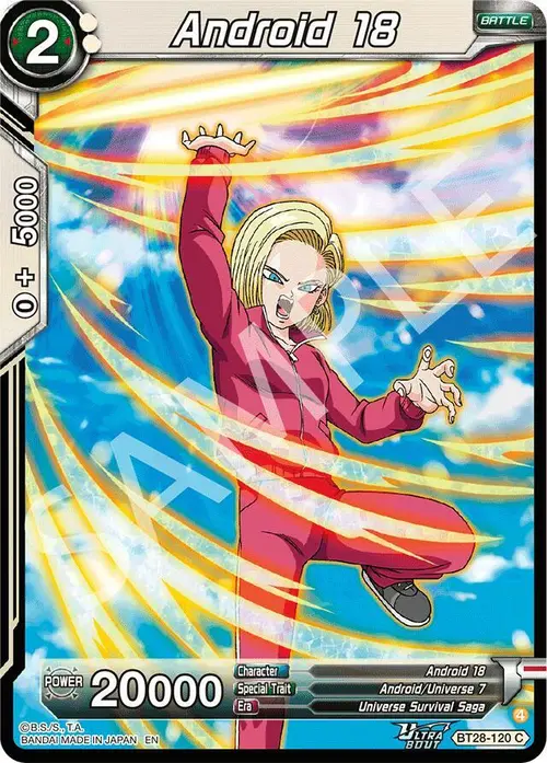 Android 18 card art