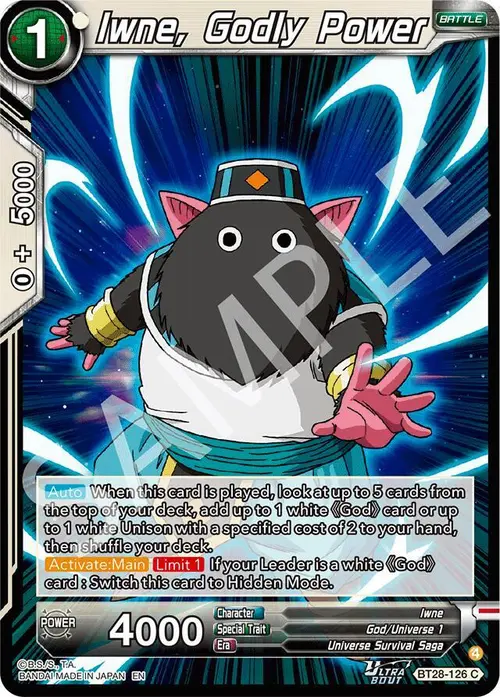 Iwne, Godly Power card art