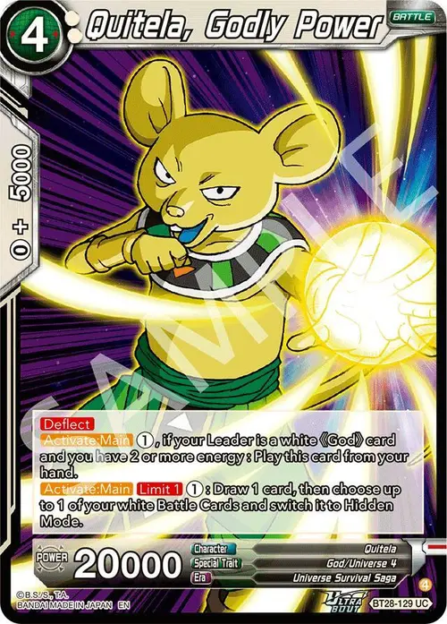 Quitela, Godly Power card art