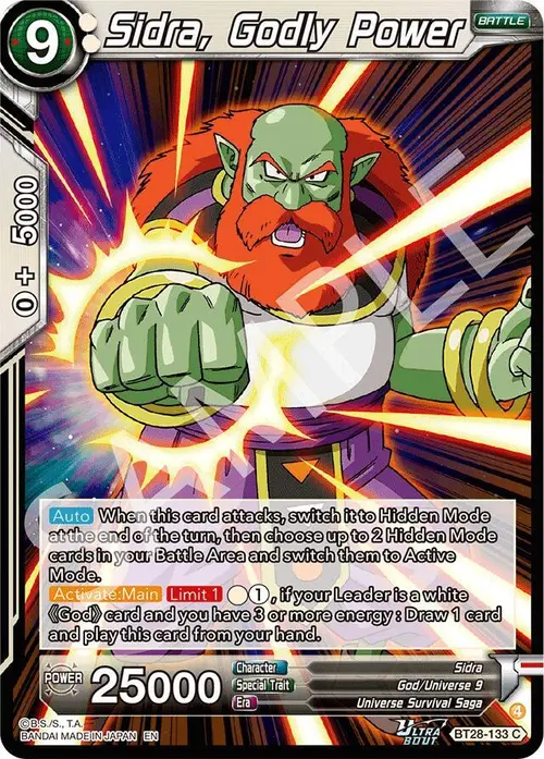 Sidra, Godly Power card art