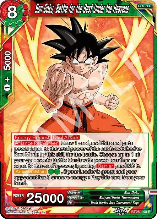 Son Goku, Battle for the Best Under the Heavens card art