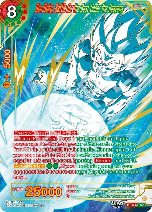 Son Goku, Battle for the Best Under the Heavens (SPR) card art