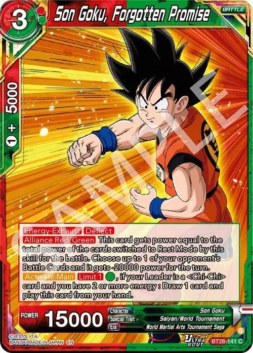 Son Goku, Forgotten Promise card art