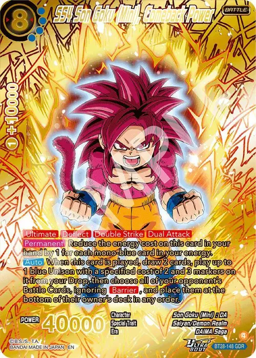SS4 Son Goku (Mini), Comeback Power (GDR) card art