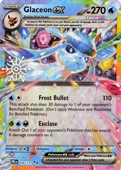 Glaceon ex - 026/131 (Holiday Calendar) card art