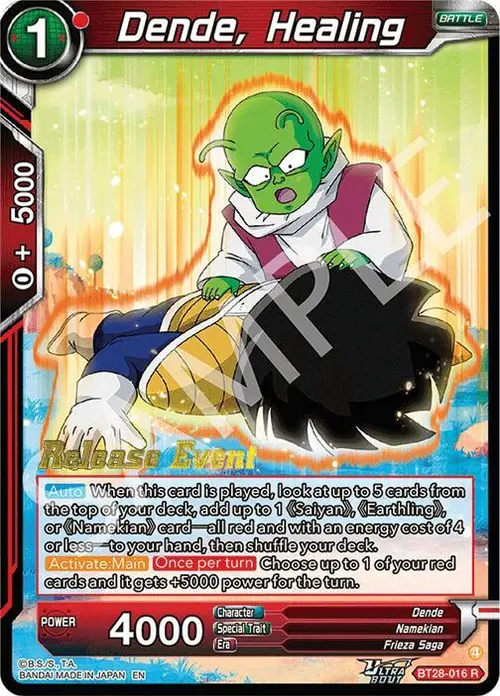 Dende, Healing card art