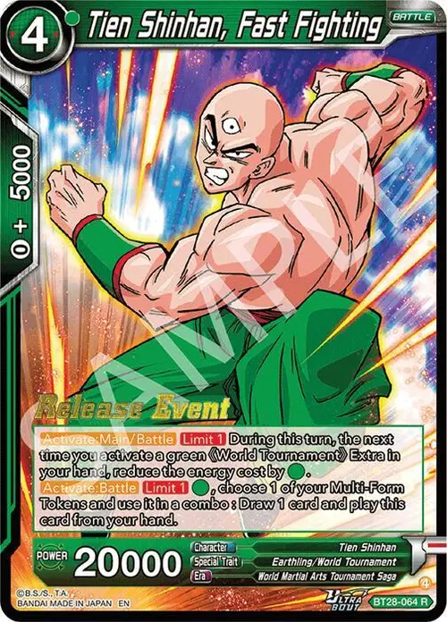 Tien Shinhan, Fast Fighting card art