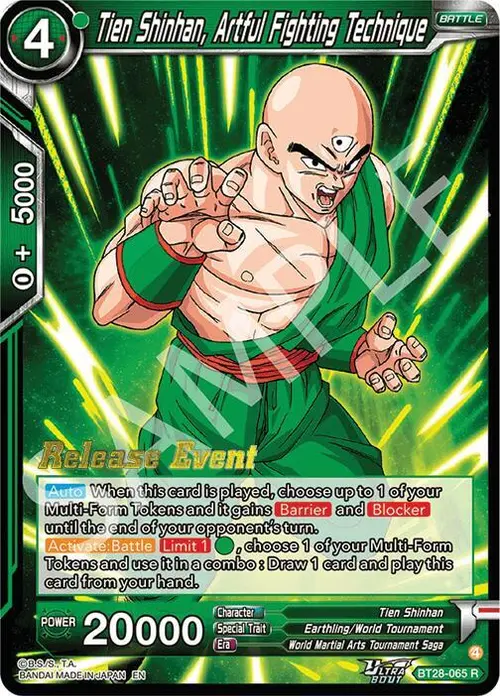 Tien Shinhan, Artful Fighting Technique card art