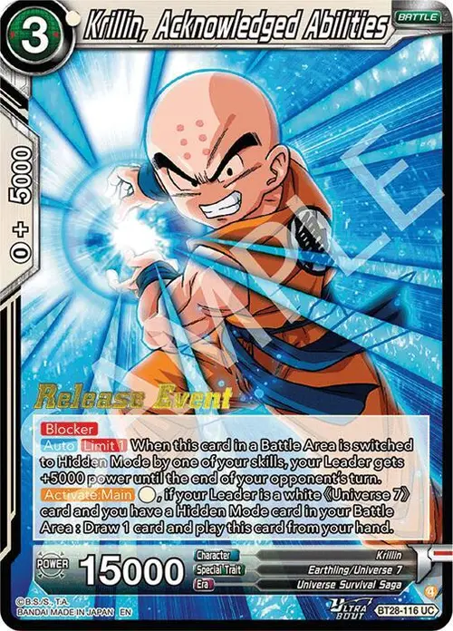 Krillin, Acknowledged Abilities card art