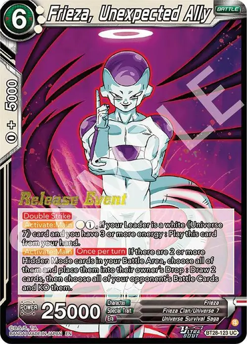 Frieza, Unexpected Ally card art
