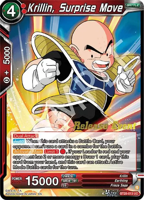 Krillin, Surprise Move card art